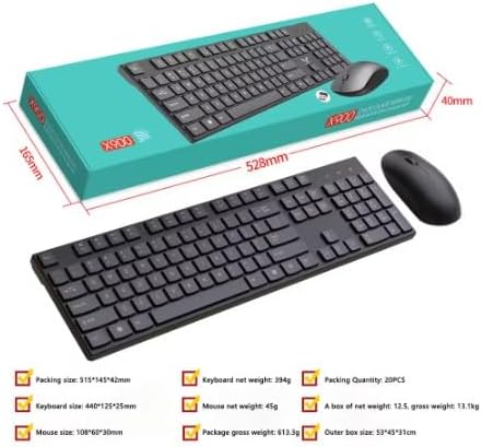 Ergonomic Wireless Keyboard and Mouse Combo, 2.4G Full Sized Ergonomic Keyboard, 12 Short-Cut Keys and Quiet Click Mouse for Laptop, Mac, Windows,...