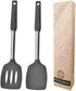 2 Pack of Silicone Solid Turner,Non Stick Slotted Kitchen Spatulas,High Heat Resistant BPA Free Cooking Utensils,Ideal Cookware for Fish,Eggs,Panc...