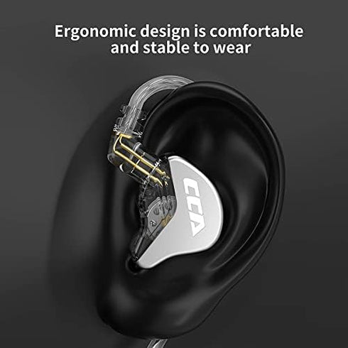 CCA CRA in Ear Monitor, Ultra-Thin Diaphragm Dynamic Driver IEM Earphones, Clear Sound & Deep Bass in Ear Headphones, Wired Gaming Earbuds with 2 ...