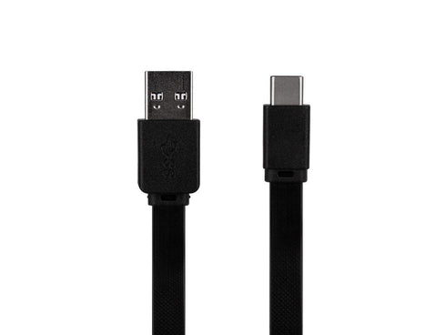 Monoprice Flat USB Type-C to Type-A 3.2 Gen1 Charge and Sync Cable - 5Gbps, 3 Amp Charging, Reversible Connector, Resists Tangling, Compatible wit...