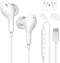 USB C Headphones,Type C Earphones with Microphone Volume Control,Magnetic Wired Earbuds HiFi Stereo,USB C Earphones with Noise Isolating for Samsu...