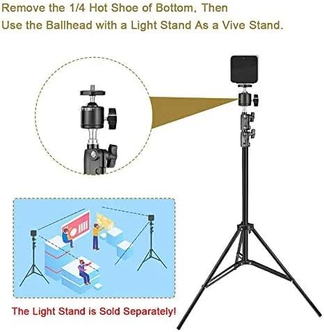 UTEBIT 2 Pack Mini Ball Head with 1/4" Hot Shoe Mount Adapter Max Load 5.5lb 360° Swivel Tripod Ball Head for DSLR Camera Camcorder, Light Bracket...
