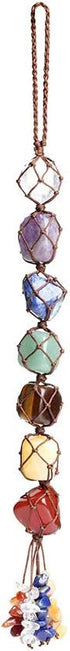 7 Chakra Gemstones Healing Feng Shui Crystals Window Car Decorations Hanging Ornament Dowsing Pendulum Good Luck Home Decoration for Reiki Yoga Me...