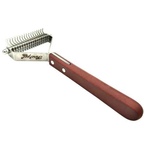 Grooming Rake with Teeth, Pets Shedding, Dematting and Grooming tool for Dogs and Cats with All Hair Types, Remove Loose Hair, Undercoat, Fur, Mat...