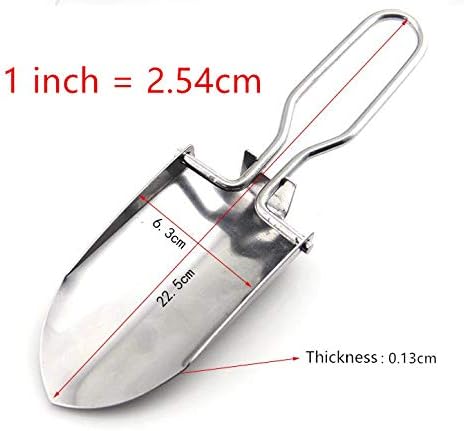 Garden Trowel Mini Outdoor Foldable Hand Shovel (Olive & Silver-2pcs)...