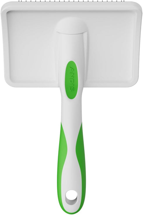 Andis 68540 Self-Cleaning Animal Slicker Brushes with Curved Stainless-Steel Bristles for All Breeds - Reduces Shedding by Up to 90%, Removes Tang...