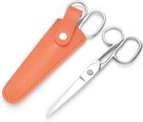 Silver Office Scissors, Heavy Duty Sewing, Tailor Fabric Sewing Paper Cutting Shears Stainless Steel Cutter Leather Art Craft Office Scissors (6 I...