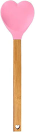 Generic Heart shaped silicone spatula – baking,stirring,pastry,kitchen utensil spoon – bamboo handle - meaningful kitchen gift idea – housewarming...