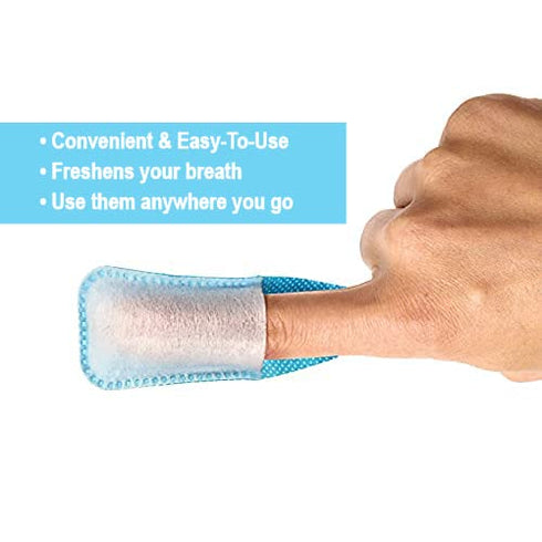 Niusmile Finger Teeth Wipes | 2 x 24 Disposable Oral Brush Ups | Portable Packs | Latex Free | Mint Flavor...