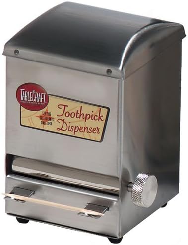 Tablecraft Products Retro Stainless Steel Toothpick Dispenser (1, 4.5 IN)...