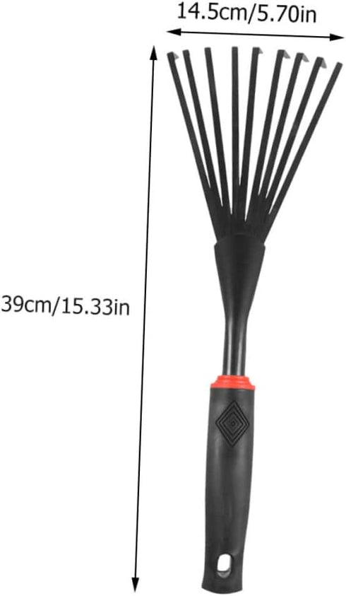 LIOOBO 2pcs 9 Tooth Rake Leaf Rake 9 Root Garden Rake Gardening Rake Garden Rake Gardening Tools Handheld Rake...
