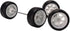 A Pair White Alloy 1:64 Wheels,Scale Alloy Wheels Rubber Tires,Model Alloy and Accessories Tires Wheel Rubber Tire and Wheel Sets Wheels and Tires...