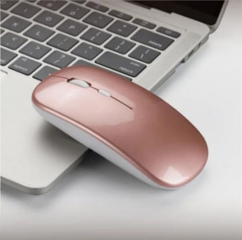 LED Rechargeable Slim Silent Mouse 2.4G Portable USB Optical Office Wireless Mouse (White)...