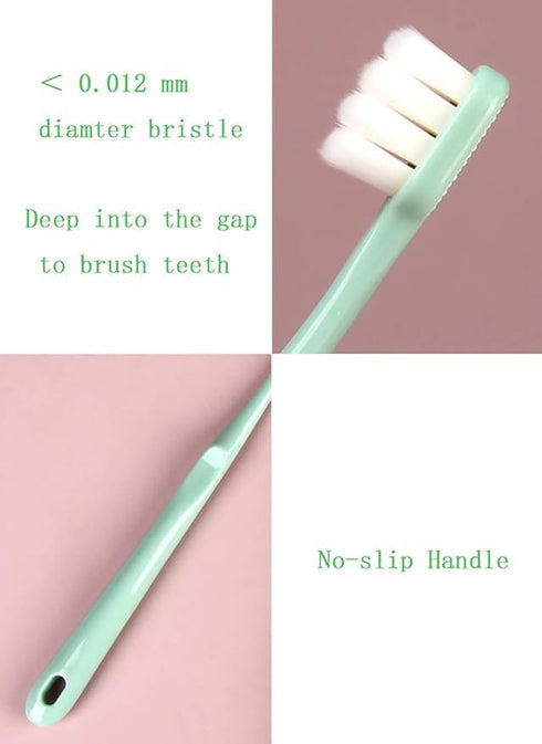 [Upgrade Version 4 Pack Micro Nano Extra Soft Toothbrush for Adult,20000 Soft Bristle Toothbrush for Sensitive Teeth or Gum Clean Effectively?Espe...