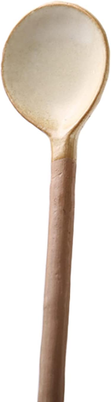 Pack of 6 Ceramic Coffee Spoon Retro Small Porcelain Spoon Mini Teaspoons For Yogurt Dessert Honey Jam Spoon Ice Cream Spoon Sugar Salt Jar Spoon...