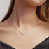 EVER FAITH Jewelry Gift 925 Sterling Silver Tiny Triangle Moon Star Dainty Heart Pendant Choker Necklace for Women...