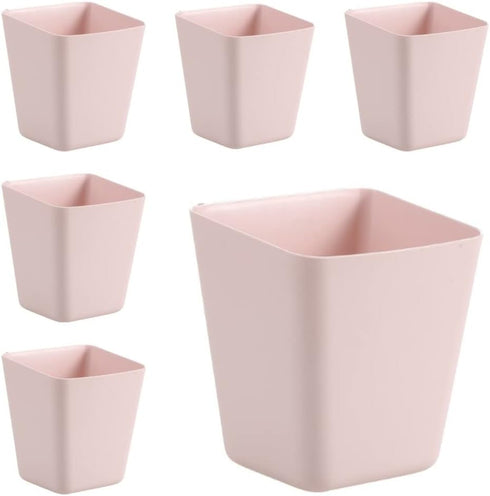 6 Pack Hanging Cup Holders, Wall Organizers, Rolling Cart Accessories Hanging Pen Holders Storage Containers Hanging Buckets for Home Decor Office...