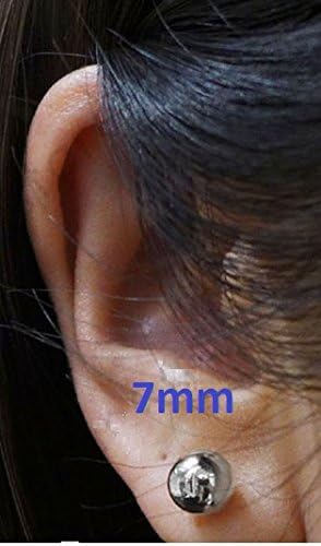 5 Pairs of Surgical Stainless Ball Stud Earrings 3,4,5,6, & 7mm...