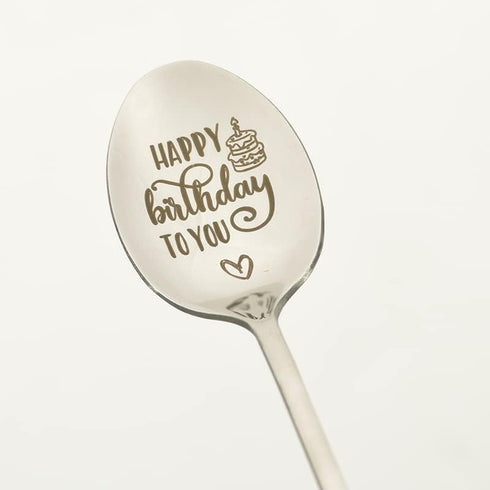Birthday Gift Spoon for Women Men Happy Birthday to You Spoons for Daughter Brother Sister Best Friends Happy Birthday Gift for Dad Grandson Coffe...