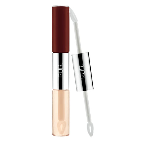 PÜR Beauty 4-in-1 Lip Duo - Lip Gloss Matte Lipstick - All Day Lipstick For Long Wear Matte Lip Stain, Liquid Lipstick, & Daily Lip Moisturizing -...
