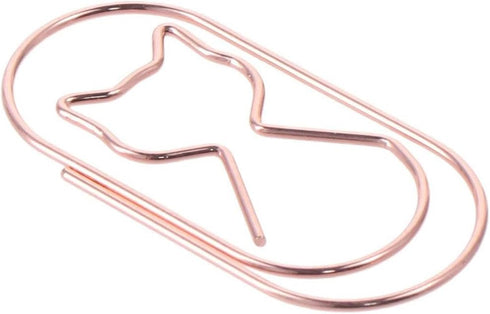 20PCS Rose Gold Cute Cat Paper Clips, Funny Large Binder File Clips Page Holder Bookmarks, for Home Office...
