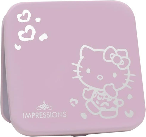 Impressions Vanity Hello Kitty Supercute Compact Mirror with Touch Sensor Switch for Adjustable Brightness, Lighted Makeup Mirror with LED Lights ...