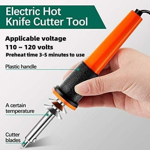 22 Pieces Electric Hot Knife Cutter Tool Kit Include Heated Knife Plastic Cutter With Multipurpose 16 Blades 4 Blade Holders Metal Stand For Soft ...