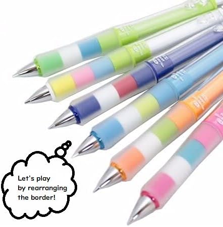Mechanical Pencil Dr. Grip CL Play Boader 0.3mm Pastel Color Body 3 Packs With Kanji LOVE Sticker, Pastel yellow, Pastel pink, Pastel blue, 0.55 x...