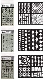 Dyan Reaveley's Dyalog Stencils Set 2 - Border It Too, Doodle It Too & Stencil It Too - 3 Items...