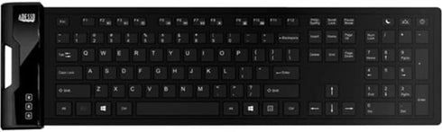 Adesso SlimTouch 232 Antimicrobial Waterproof Flexible Keyboard for Windows 8/7/Vista/XP/2000 (AKB-232UB), black...