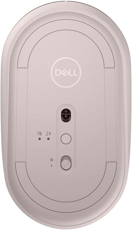 Dell Mobile Wireless Mouse - MS3320W, Wireless - 2.4 GHz, Bluetooth 5.0, Optical LED, Mechanical Scroll, 1600 DPI, 3-Buttons - Ash Pink...