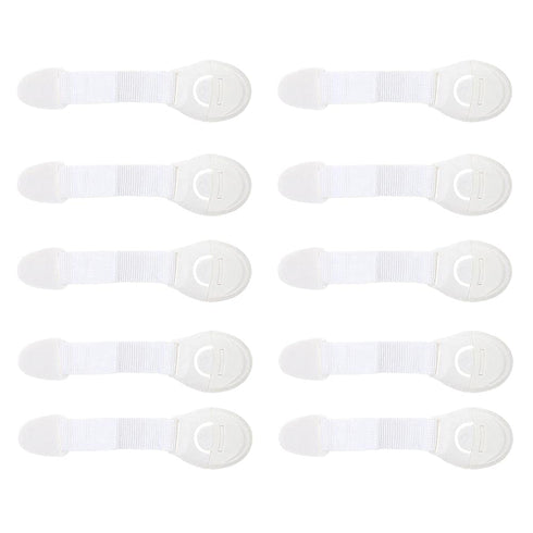 Child Proof Cabinet Locks (10 Pack) Baby Proofing for Oven, Refrigerator, Cabinets, Drawers, Door, Toilet Lock, Extra Strong Kids Safety Adhesive ...