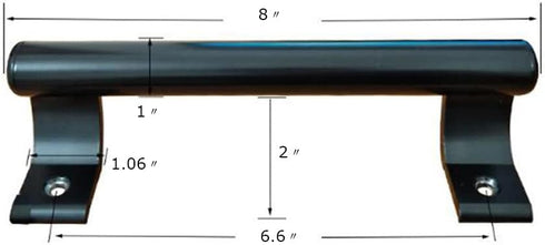 WANLIAN-Aluminum Alloy Sliding Door Handle Balcony Glass Sliding Door Handle Bathroom Door Handle Closet Door Handle Metal Modern Handle (Black)...