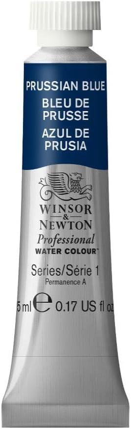 Winsor & Newton Professional Water Colour Paint, 0.17-oz Tube, Prussian Blue...