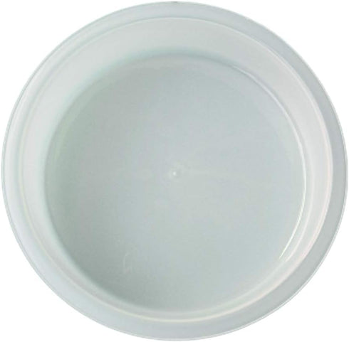 4Pcs Plastic Round Birds Feeding Station Tray Water Dish Feeder Durable White...