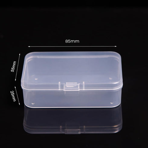 5 Pcs Plastic Beads Storage Boxes Rectangular Empty Mini Organizer Boxes Clear Reusable Craft Containers with Hinged Lids for Small Items...