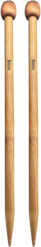 Weabetfu Bamboo Knitting Needle Straight Single Pointed 13.8-inch Length Knitting Needles for Handmade DIY Knitting,US Size 8(5mm)......