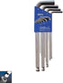 EKLIND 13709 Bright-Ball-Hex-L Key allen wrench - 9pc set Metric MM sizes 1.5-10 Long series...