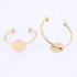 Reidgaller 20pcs Ring Bezel Blanks Stainless Steel Finger Ring Pad Settings DIY for Jewelry Making Supplies (Gold Plated)...