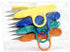 Golden Eagle Right/Left Craft Sewing Pruning Thread Scissors in Soft Vinyl Pouch 4pcs a Pack (4pcs Green)...