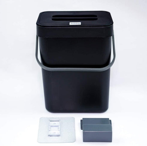 Compost Caddy, Mini Countertop Trash Can, Compact Waste Basket Garbage Can, Compost Caddy Small Trash Bin with Lid for Desk/Office/Kitchen, 3L/0.8...