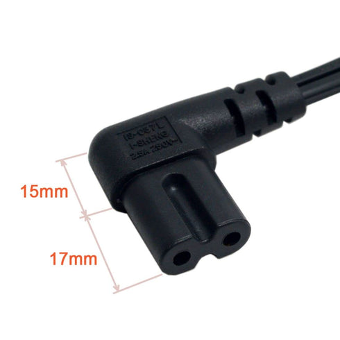chenyang NEMA 1-15P USA Outlet to IEC 320 C7 90 Degree Angled 18 AWG Power Cable 1M...