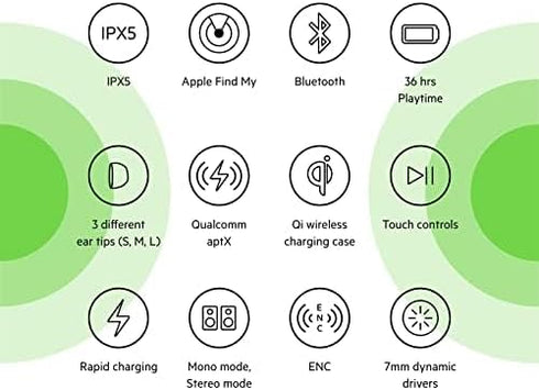 Belkin Wireless Earbuds, SoundForm Freedom True Wireless Bluetooth Earphones with Wireless Charging Case IPX5 Certified Sweat and Water Resistant ...