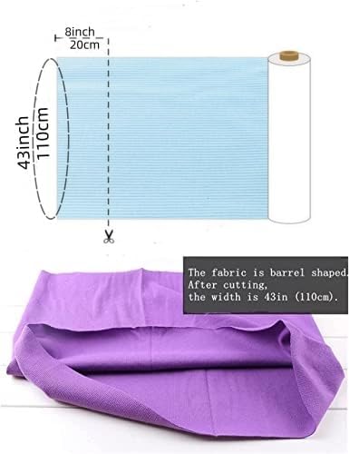 Ribbing Fabric for Cuffs, Jacket Hoodies Waistbands Neckline Material, for Sweatshirts Costume Sewing (Black 68, 43x8in)...