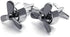 Plane Airplane Aircraft Propeller Mens Shirts Cufflinks Wedding, Black Silver, 1 Pair Set...