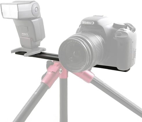 30cm Dual Speedlite Camera Mount Tripod Bracket Flash Extension Bar,10" Dual Tripod Bracket for Camera,LED Video Light,DSLR Camera,Flash Light...