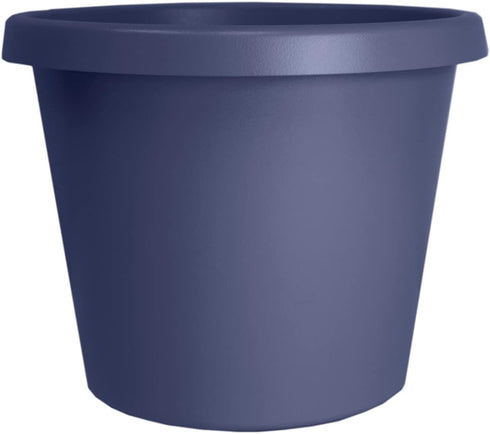 The HC Companies 12 Inch Round Prima Planter - Plastic Plant Pot with Rolled Rim for Indoor Outdoor Plants Flowers Herbs, Twilight Blue...