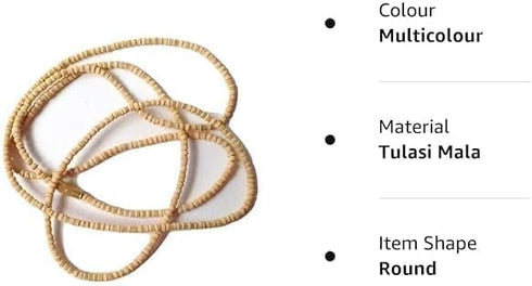 Mala Tulsi Mala Jaap Mala for Pooja Kanthi Mala Jaap Mala Wood Chain Pooja Mala Puja Japa Mala Tulsi Mala Tulsi Wood Kanth Mala Big Round Mala Pac...