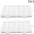 2PCS Clear Plastic Organizer Box, Component Storage Box,24 Fixed Grids Storage Container Jewelry Box for Beads Art DIY Crafts Jewelry Fishing Tack...