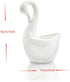 Swan Ceramic Utensil Holder, 1pce Kitchen Utensil Holder White Ceramic Makeup Storage Organizer Desk Pencil Holder Standing Makeup Brush Holder Sw...